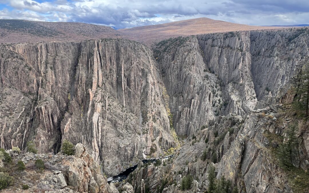 The Gunnison River is somewhere down there between those canyon walls